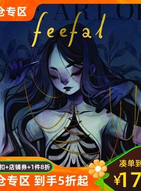 Feefal艺术漫画集 超自然仙境漫画艺术 3dtotal Publishing出品 英文原版 Art of Feefal Linnea Kikuchi