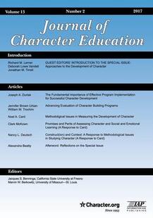 9781641132190 Volume Education Journal Character 2017 Issue 预订