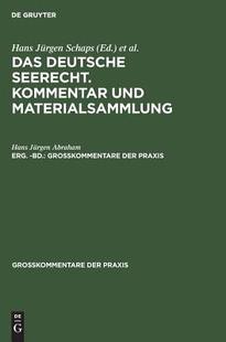 ERG. 9783111063683 SCHAPS BD. SEERECHT DEUTSCHE ABRAHAM 预订