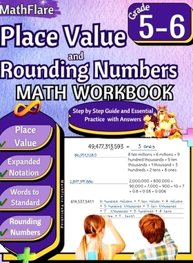 预订 Place Value and Expanded Notations Math Workbook 5th and 6th Grade: Place Value Grade 5-6, Expanded and Standard No