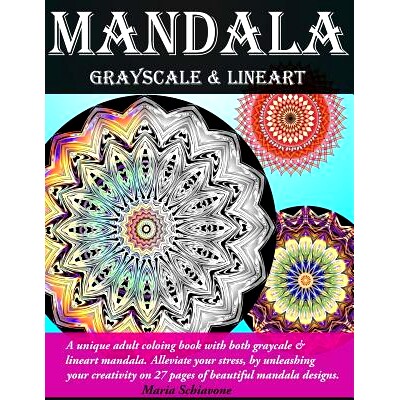 预订 Mandala Grayscale & Lineart: Adult coloring book: 9781533584403