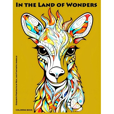 预订 In the Land of Wonders: Coloring Pages with Extraordinary Animal Portraits: 9798863076768