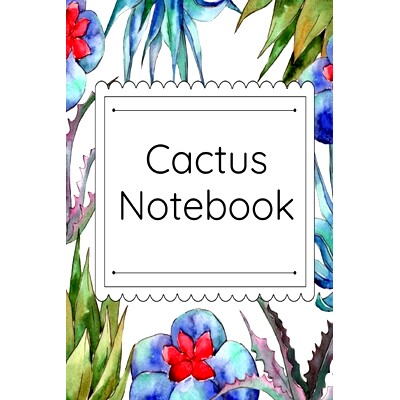 预订 Cactus Notebook: Cactus Garden Journal & Composition Book (6 inches x 9 inches, Large) - Succulent Lover Gift