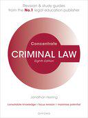【预订】Criminal Law Concentrate 9780192865649