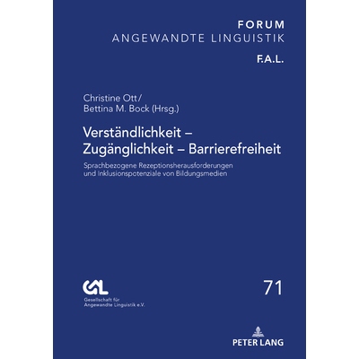 预订 Verständlichkeit – Zugänglichkeit – Barrierefreiheit: Sprachbezogene Rezeptionsherausforderungen und Inklusions