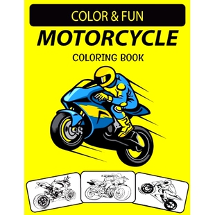 Edition Motorcycle 预订 Unique Adults Book for Coloring 9798550471661 New Designs Expanded