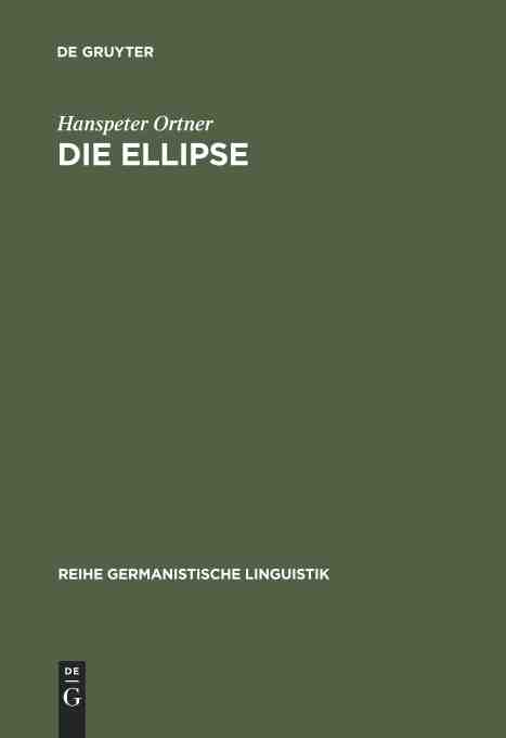 【预订】Die Ellipse 9783484310803