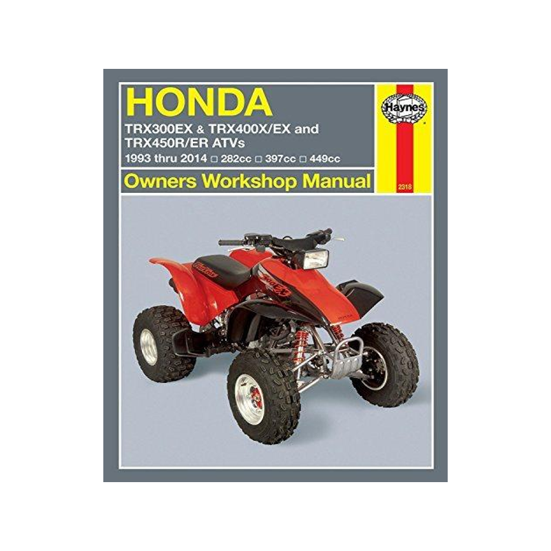 [预订]Honda TRX300EX, TRX400EX & TRX450R/ER ATVs (93 - 14) Haynes Repair Manual 9781620921104