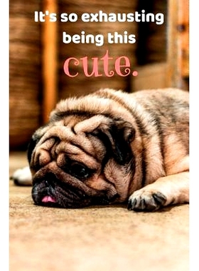 预订 It’s so exhausting being this cute.: Funny Pug, Cute Pug Notebook, 150 College Ruled Pages, 6 x 9: 9781070924113