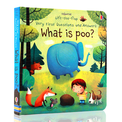 英文原版 Usborne认知翻翻书：便便是什么？What is Poo? 科普立体翻翻书 机关书 英文绘本 儿童启蒙早教认知科普读物纸板书