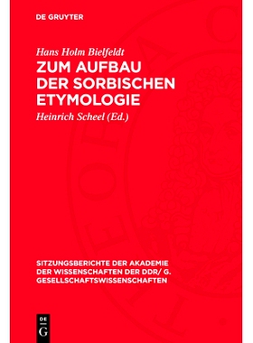 预订 Zum Aufbau der sorbischen Etymologie: 9783112743720