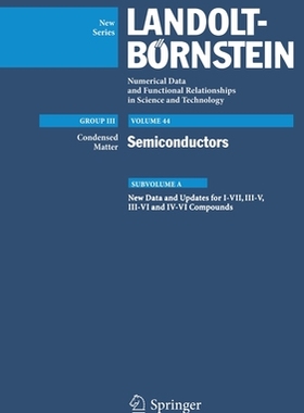 预订 New Data and Updates for I-VII, III-V, III-VI and IV-VI Compounds