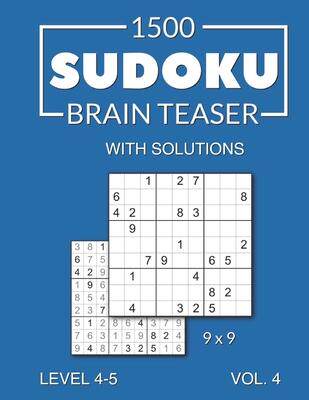 [预订]1500 Sudoku Brain Teaser 9x9 with solutions: Level 4-5 Volume 4 9798509091131