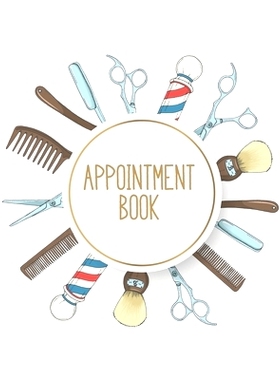 预订 Appointment Book: Featuring daily weekly calendar with 15 minute hourly intervals (7am-9pm) for scheduling, Hair St