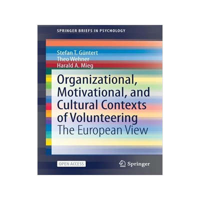 [预订]Organizational, Motivational, and Cultural Contexts of Volunteering 9783030928193