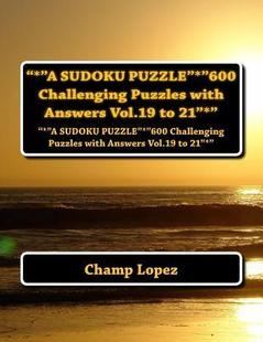 SUDOKU 9781543094671 with 预订 Answers 600 PUZZLE Challenging Vol.19 Puzzles