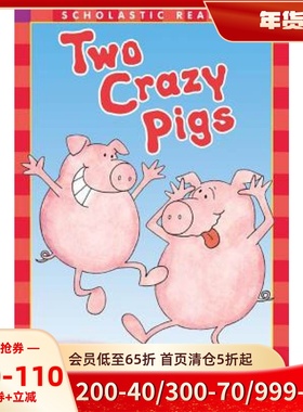 现货 英文原版 Scholastic Reader Level2: Two Crazy Pigs 学乐分级读物2：一对疯猪
