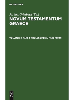 预订 Prolegomena, Pars Prior: 9783112490532