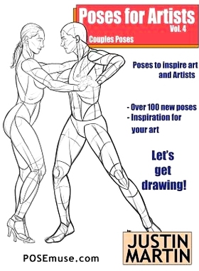 预订 Poses for Artists Volume 4 - Couples Poses: An essential reference for figure drawing and the human form: 978153061