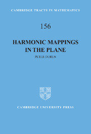 【预订】Harmonic Mappings in the Plane