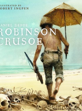 现货罗伯特·英潘名著插画系列：鲁滨逊漂流记 精装绘本 英文原版 Robinson Crusoe: A Robert Ingpen Ill