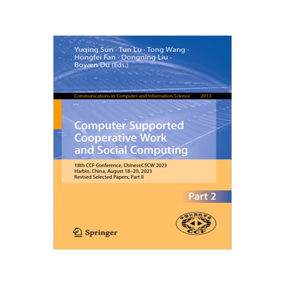 预订 Computer Supported Cooperative Work and Social Computing