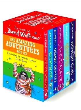 预订 The World of David Walliams: The Amazing Adventures Box Set: Gangsta Granny; Ratburger; Demon Dentist; Awful Auntie