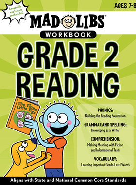 【预订】Mad Libs Workbook: Grade 2 Reading