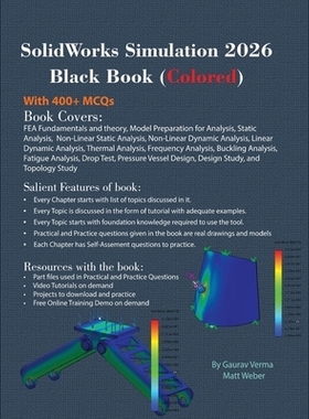 预订 SolidWorks Simulation 2026 Black Book: (Colored): 9781774591932