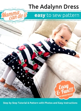 预订 The Adalynn Dress Pattern: Nb-24 months: 9781676382478