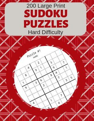 [预订]200 Large Print Sudoku Puzzles Hard Difficulty: Brain Game Entertainment Book 9781098652647