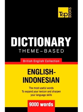 预订 Theme-based dictionary British English-Indonesian - 9000 words