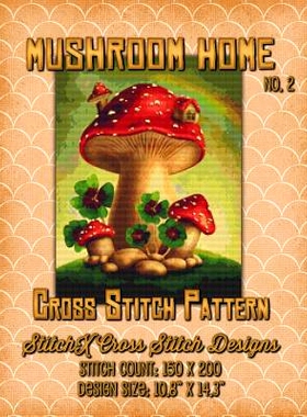 预订 Mushroom Home 2 Cross Stitch Pattern: 9781511536127