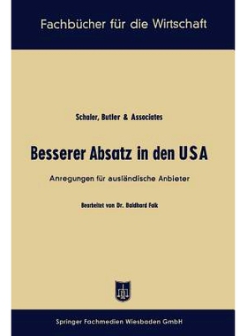 预订 Besserer Absatz in den USA: Anregungen für ausländische Anbieter: 9783663127550
