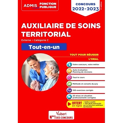 预订 Auxiliaire de soins territorial : externe, catégorie C : tout-en-un, concours 2022-2023 领地护理助理：外部，C 类：