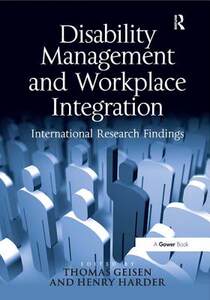 【预订】Disability Management and Workplace Integration