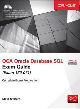 [预订]ORACLE DATABASE 12C SQL CERTIFIED EXP EXAM GDE 9781259585494