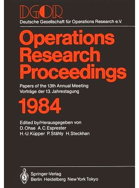 预订 DGOR: Papers of the 13th Annual Meeting / Vorträge der 13. Jahrestagung: 9783540153740