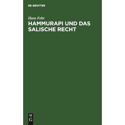 预订 Hammurapi und das salische Recht: Eine Rechtsvergleichung: 9783111260952