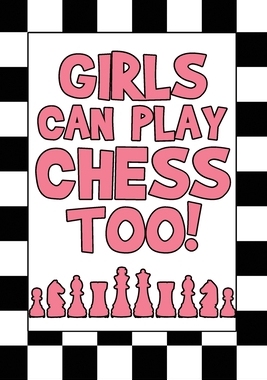 【预订】Girls Can Play Chess Too!: Dotted Notizbuch mit Punkteraster A5 - Schach Schachspieler Notizheft I Schachf...