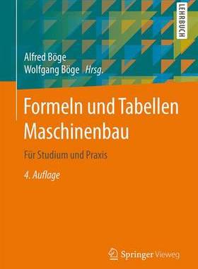 预订 Formeln und Tabellen Maschinenbau