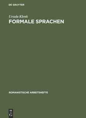 【预订】Formale Sprachen 9783484501638
