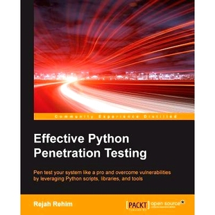 预订 Effective Python Penetration Testing 有效的 Python 渗透测试: 9781785280696