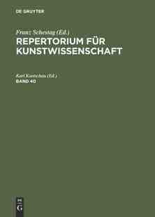 FÜR REPERTORIUM KUNSTWISSENSCHAFT 9783111207490 预订