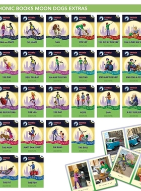 预订 Phonic Books Moon Dogs Extras Set 1: Sounds of the alphabet 《月犬拼读书》附加套装1：字母发音: 9781783693375