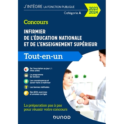 预订 Concours infirmier de l’Education nationale et de l’enseignement supérieur : catégorie A, tout-en-un, 2023-2024