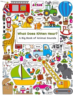【预售】英文原版 小猫听到了什么？动物声音认知书 What Does Kitten Hear?: A Big Book of Animal Sounds