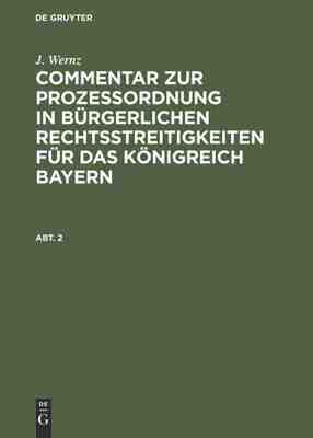 【预订】WERNZ: COMMENTAR PROZEßORDNUNG ABT. 2 9783486722666