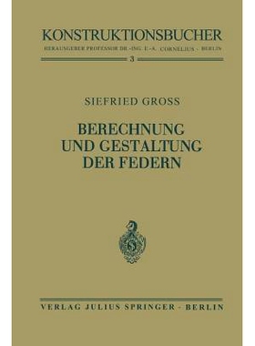 预订 Berechnung Und Gestaltung Der Federn