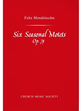 预订 Six Seasonal Motets 六季合唱曲：德英文八声独唱曲: 9780193953222